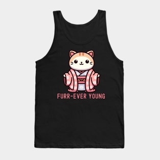 Forever Young Funny cat Tank Top